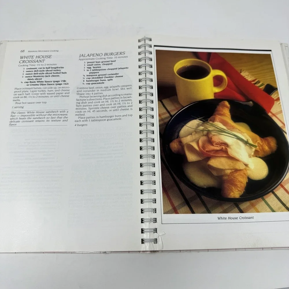 Vintage Kenmore‎ Microwave Cooking Peterson Schomp White Spiral HC Sears 1985